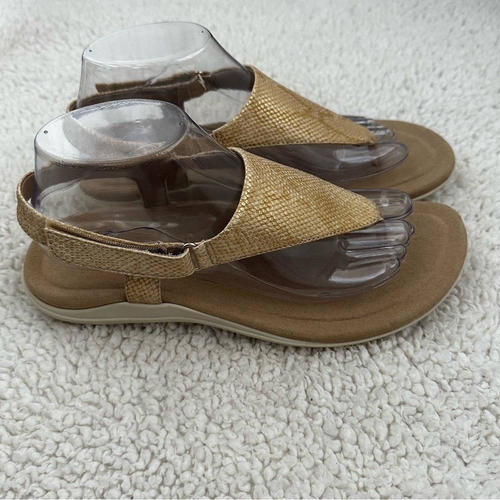 ABEO Beth Tan Snake Print Sandals Women’s Size 9N